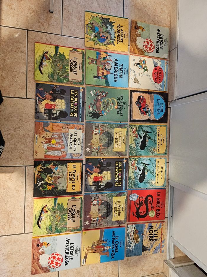 Vends lot 20 bd tintin simples