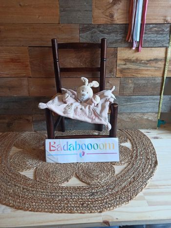 Doudou lapin rose nicotoy Simba tbe