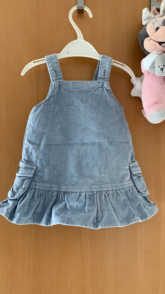 Robe bleue velours en 3 mois - photo numéro 3