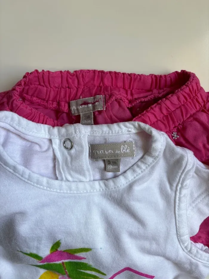 Ensemble T shirt et jupe 3 mois Grain de blé - photo numéro 8