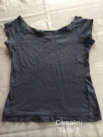 T-shirt gris Camaïeu Taille 3