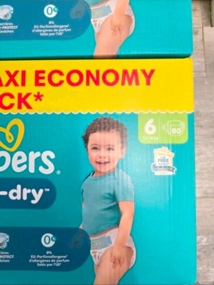🍼 Pampers Baby-Dry T6 Lot de 2 × 80 couches (13–18 kg) - photo numéro 2
