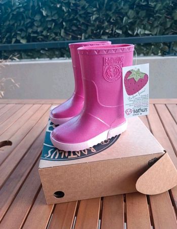 Bottes de pluie boatilus fraise 24