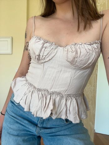 Top bustier fines bretelles effet corset brock collection x H&M