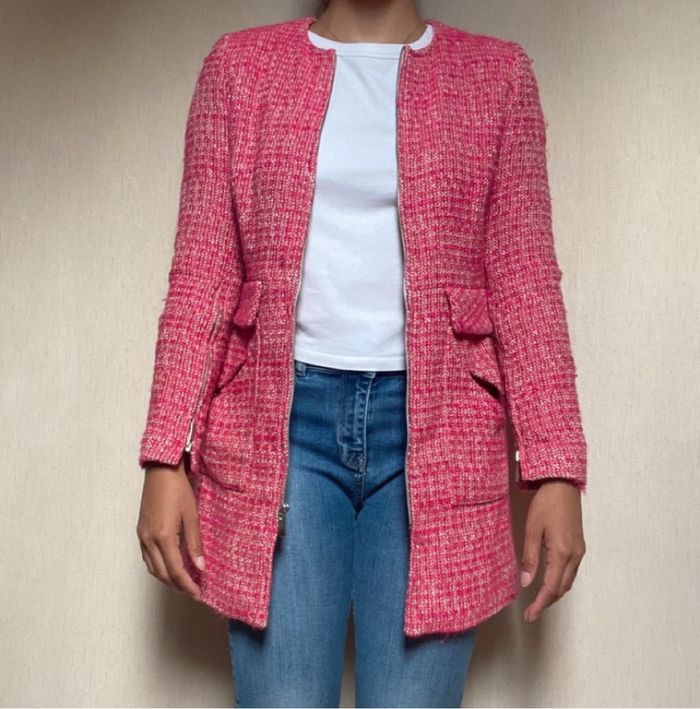 Manteau rose Zara - photo numéro 2