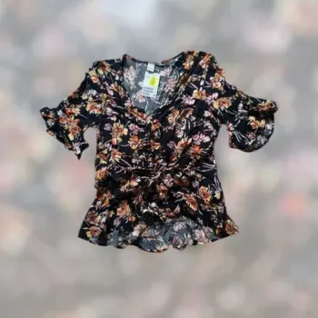 haut blouse chemise florale femme taille 36 H&M