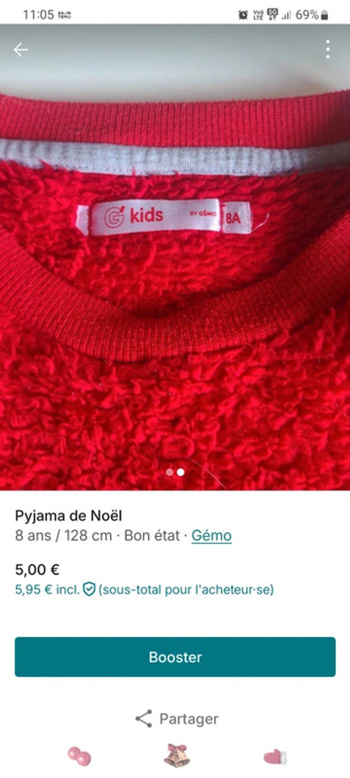 Pyjama de Noël fille 8 ans - photo numéro 2