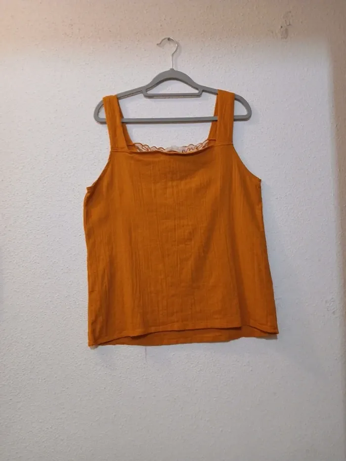 Blouse couleur rouille 100%Cotton " daxon" taille 46 - photo numéro 6