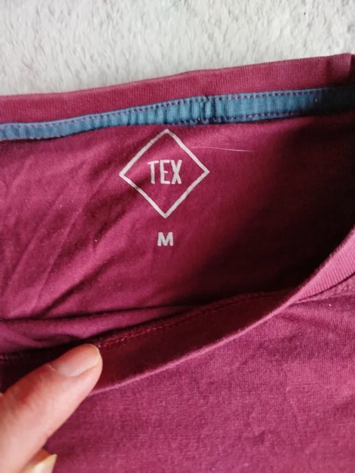 T-shirt homme Tex grenat taille M - photo numéro 3