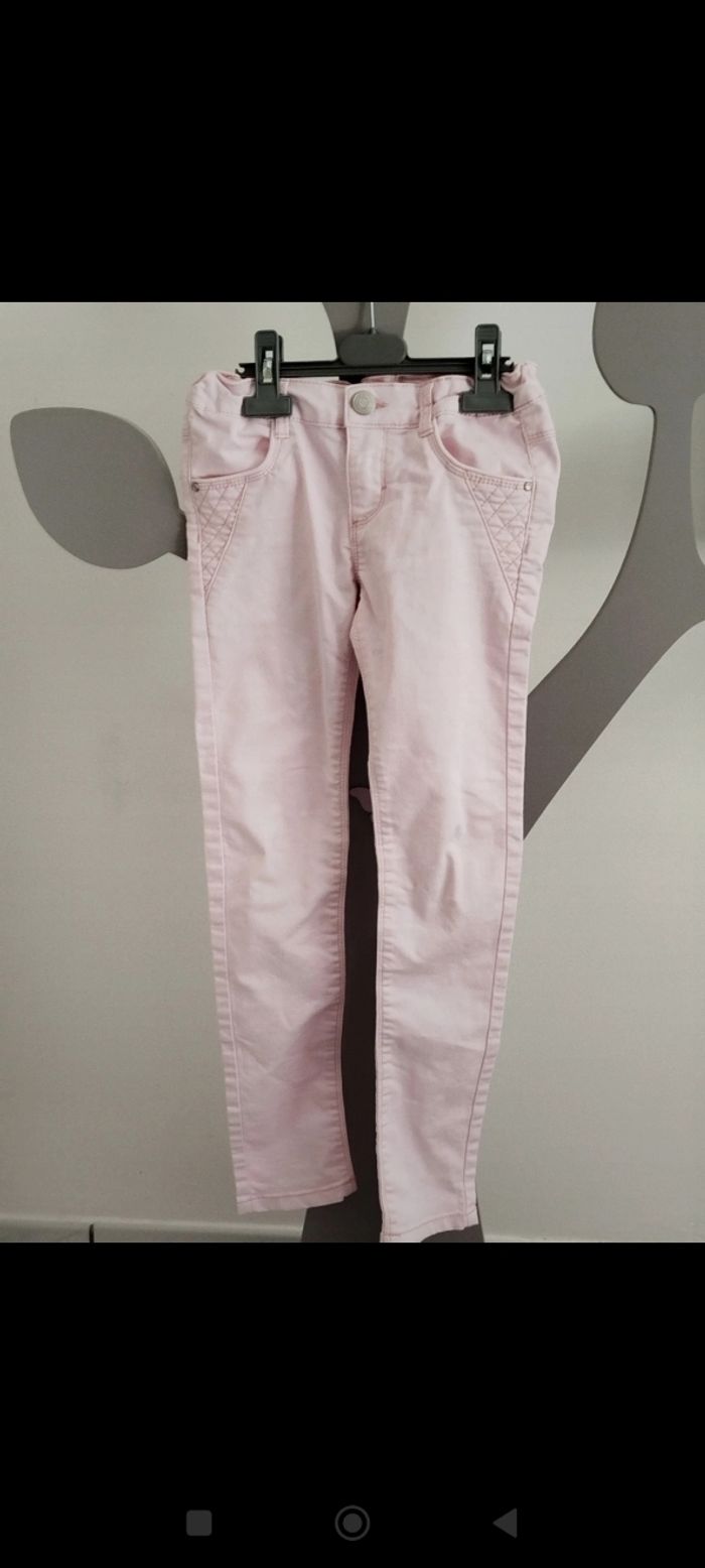 Jean rose clair super skinny In extenso taille 8 ans - photo numéro 2