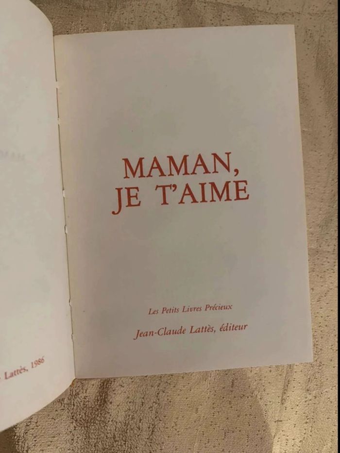 Livre  « Maman,je  t’aime  « - photo numéro 3