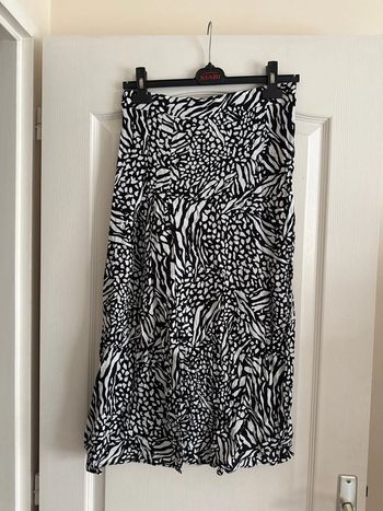 Jupe mi longue fendue taille haute