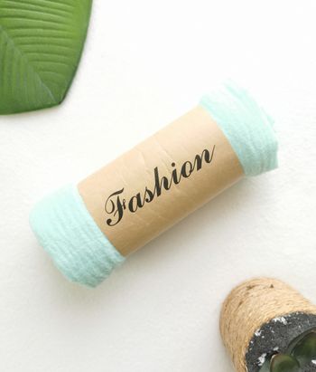 Foulard texturé effet froissé vert menthe Fashion