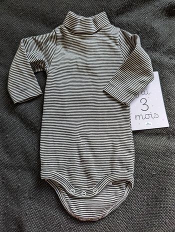Body col roulé - Petit Bateau - 3 mois