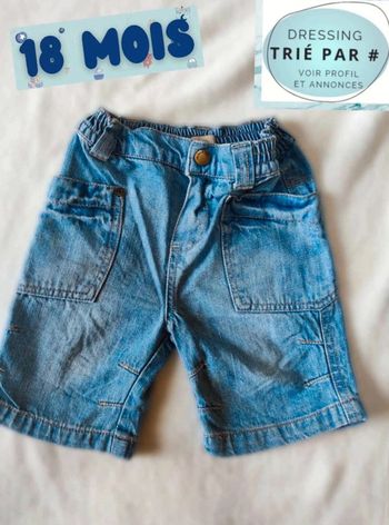 Short en jean 18 mois
