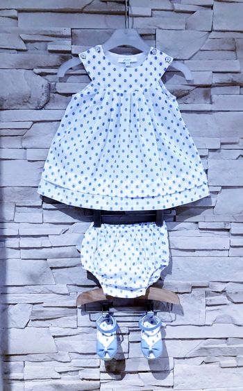 JACADI - NEW - ENSEMBLE COMPLET 4P BÉBÉ FILLE MOTIF POIS & DÉTAIL VOLANTS 6M