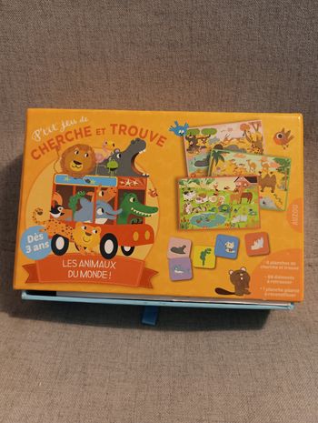 Jeu éducatif cherche et trouve des animaux du monde