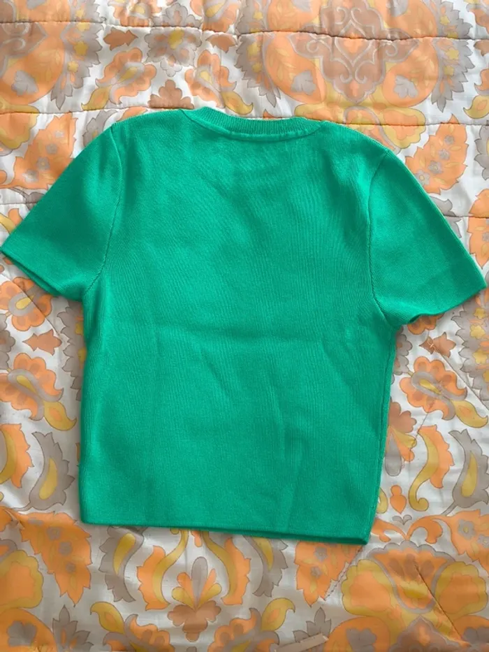 Haut top Zara vert Taille 34/XS - photo numéro 2