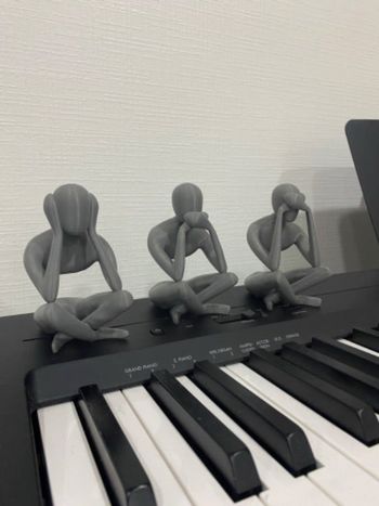 Lot de Statuettes design les 3 singes de la sagesse