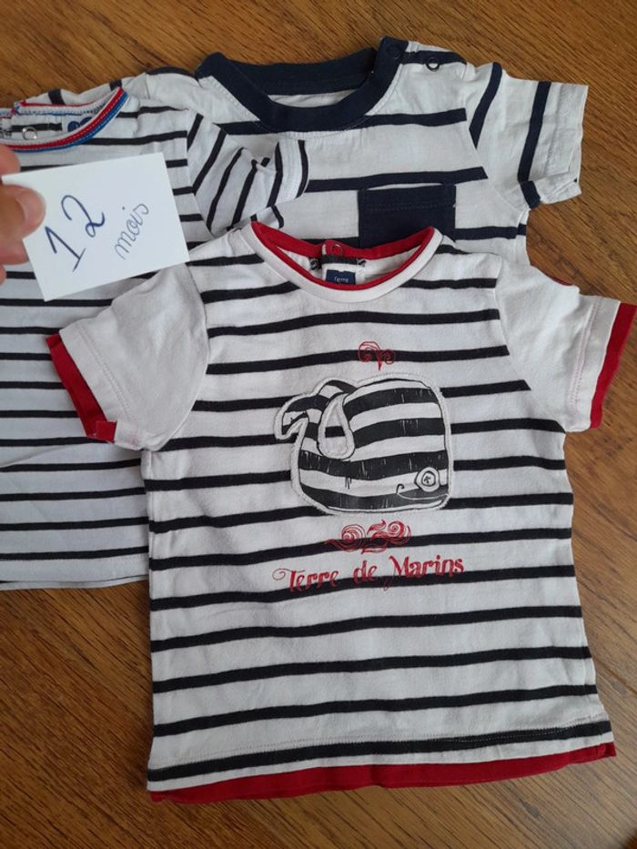 Lot 3 tee shirts marin 12 mois Neufs - photo numéro 12