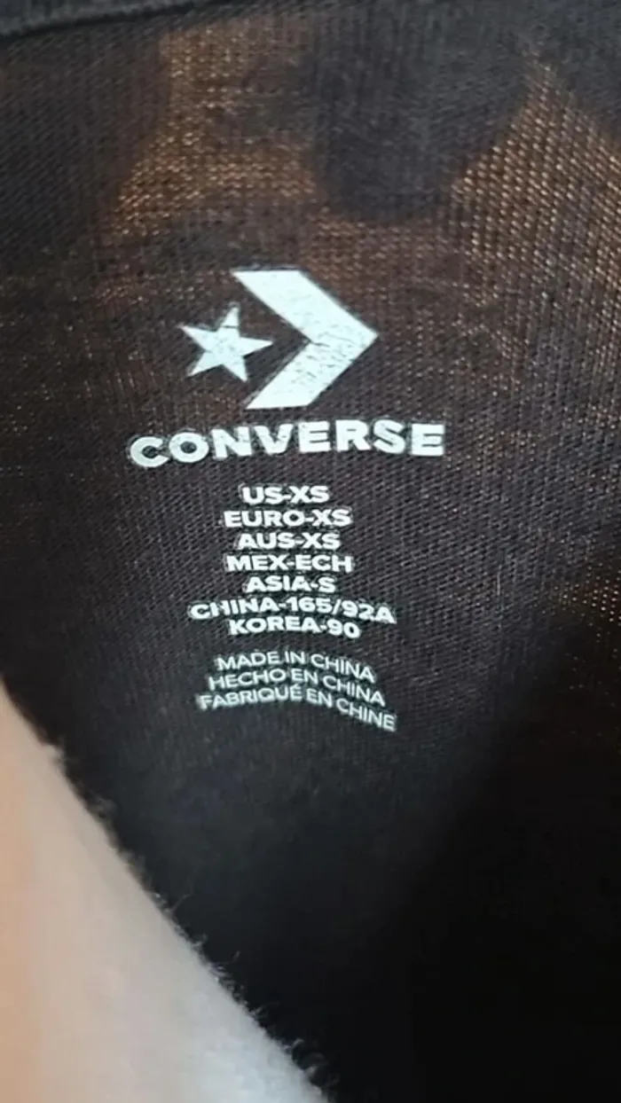 Tee shirt Converse noir Xs - photo numéro 3