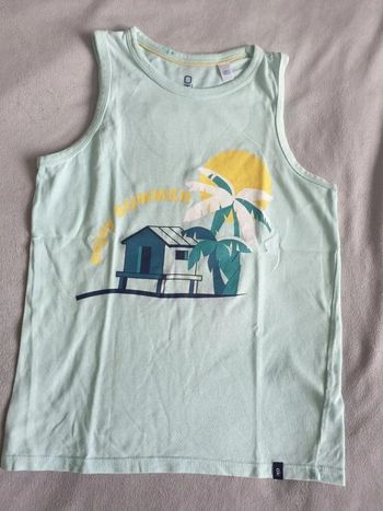 Débardeur vert d'eau Okaïdi 12 ans