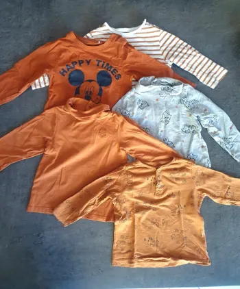 5 T-shirt manches longues 18M