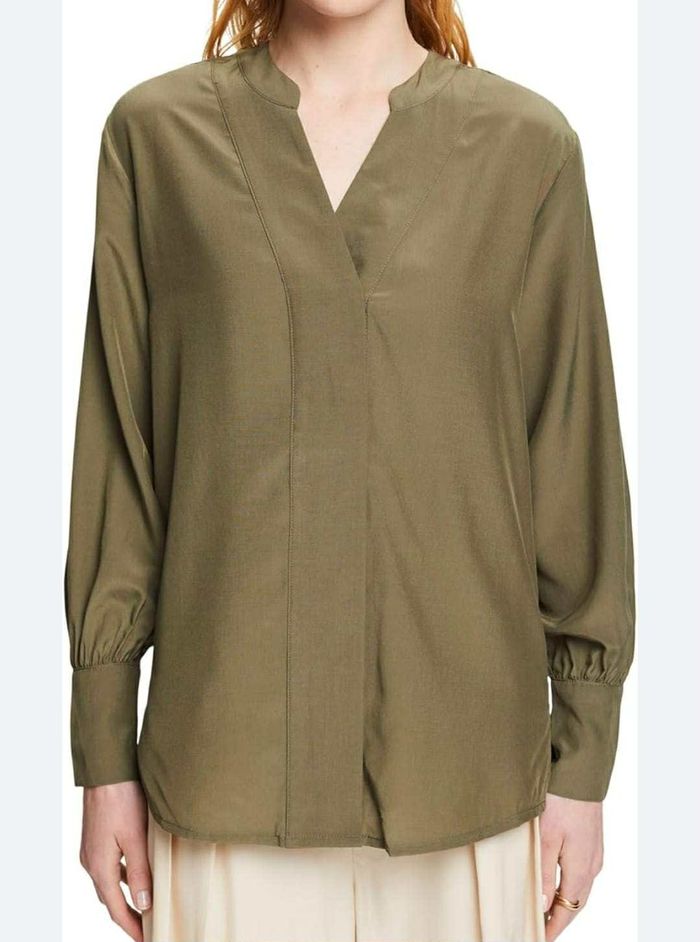 Blouse chemisier ESPRIT damen kaki Taille L Neuf