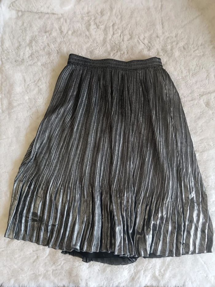 Jupe Scot And Soda plissée gris métallique taille S