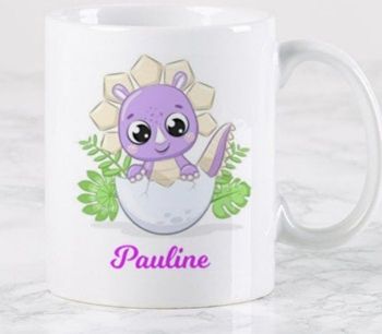 Mug bébé dinosaure coquille personnalisé