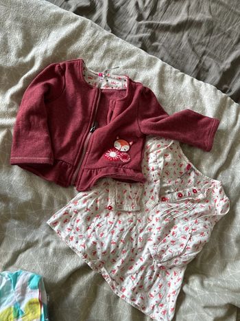 Ensemble gilet et blouse 74