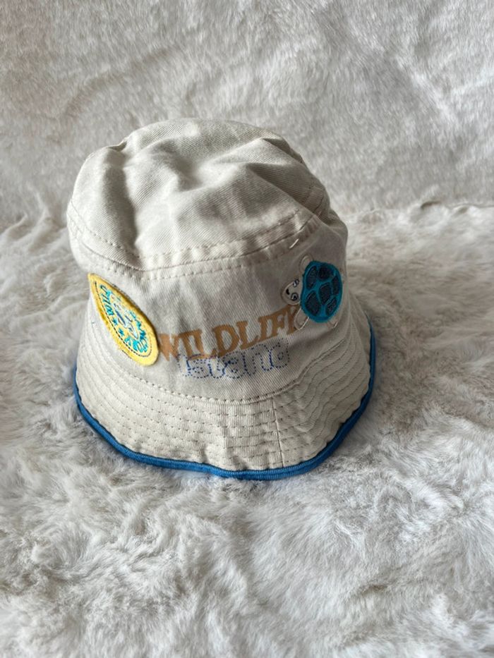 Bob réversible beige et bleu Rock a bye baby 3-6 mois 43 cm - photo numéro 2