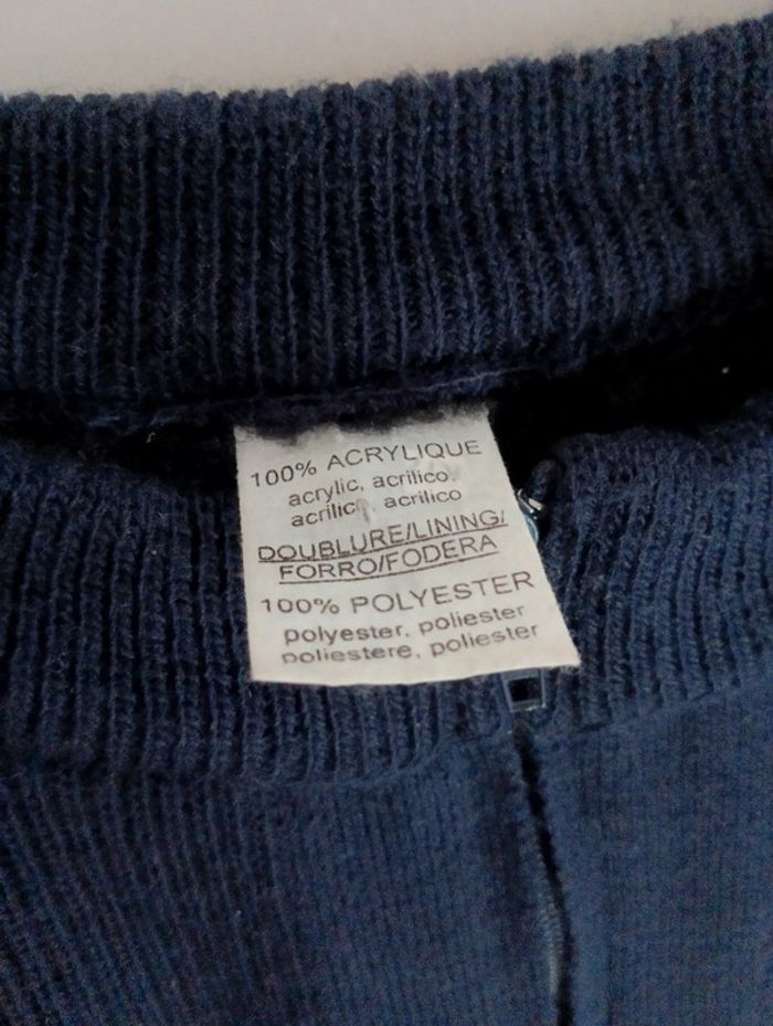 Gilet sans manches fourré marine taille 42 - photo numéro 8