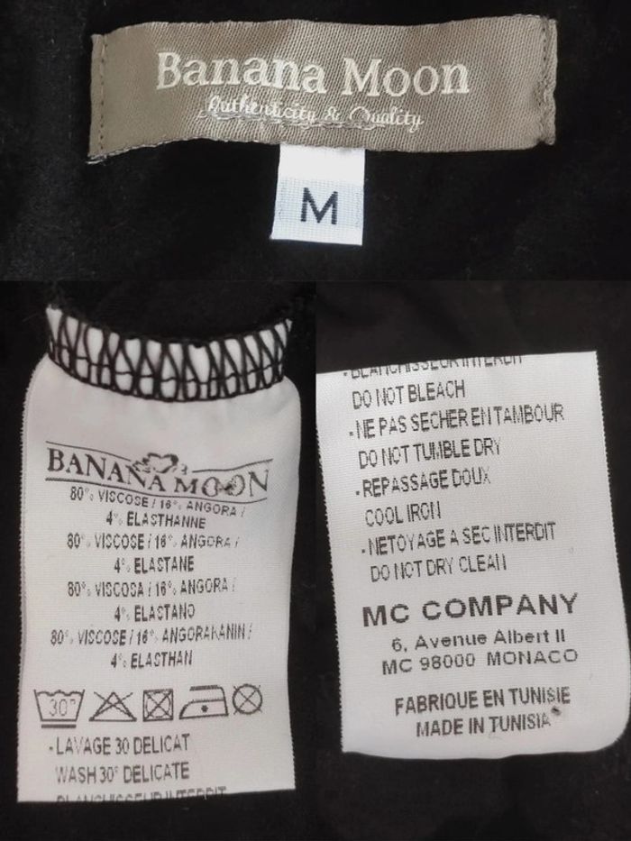 Tee-shirt Noir drapeau gris y2k / Banana Moon - 36/S à 38/M - photo numéro 13