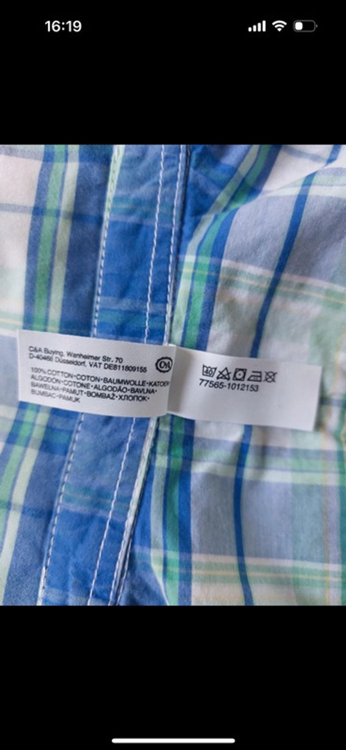Chemise manches courte C&A taille 2 ans - photo numéro 4