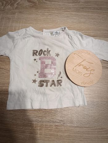 T-shirt manche longue 3mois fille