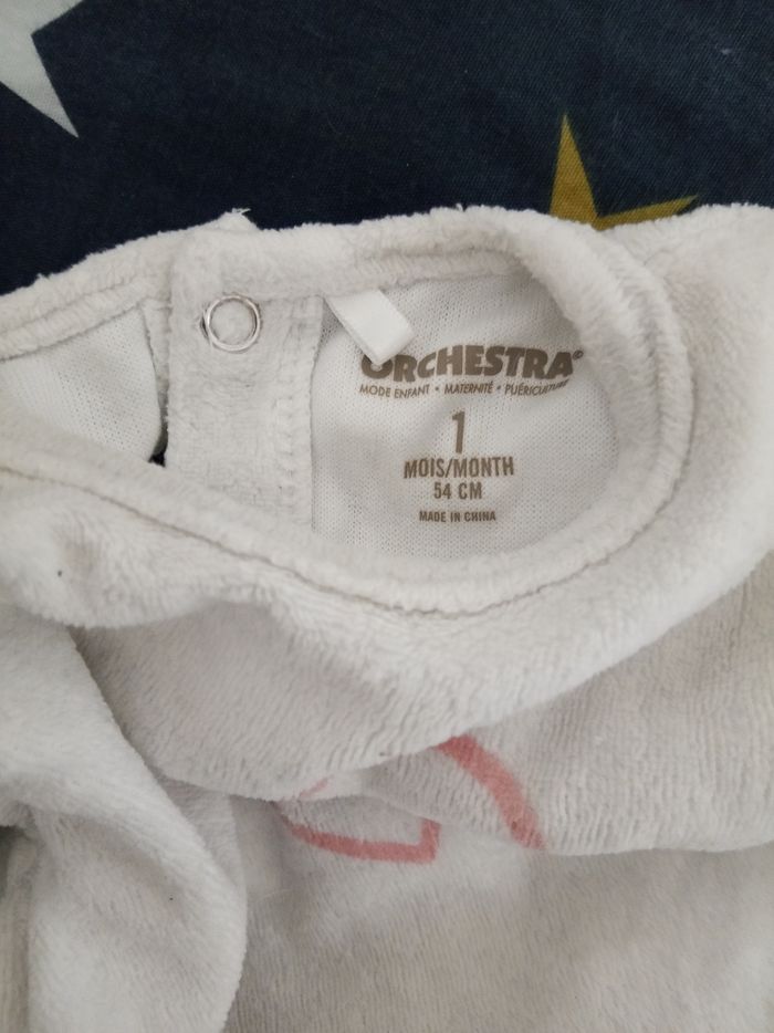 Pyjama blanc "love" _ 1 mois - photo numéro 3