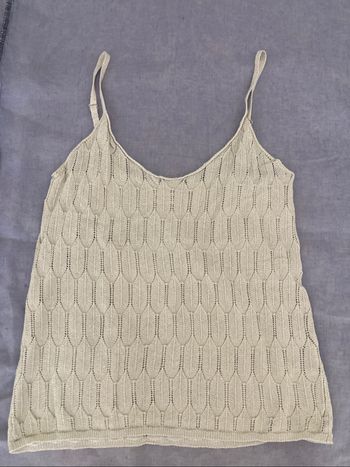 Top maille doré