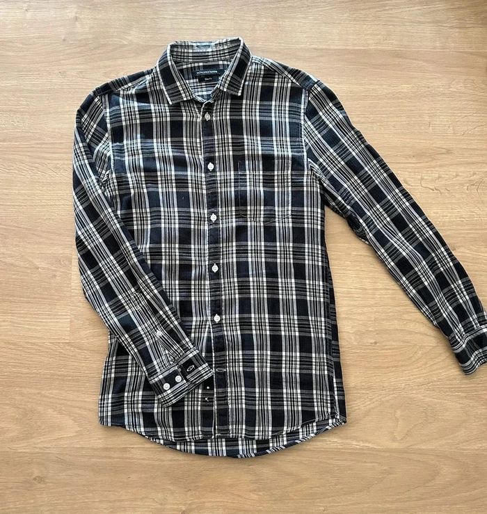 Chemise à carreaux noire et blanche - Taille S - Très bon état