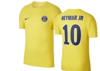 T-shirt Nike Paris Saint Germain Jaune PSG Homme Taille S Neuf et Authentique