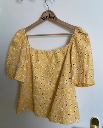Blouse Sézane "Loïs" Jaune écru Taille 36