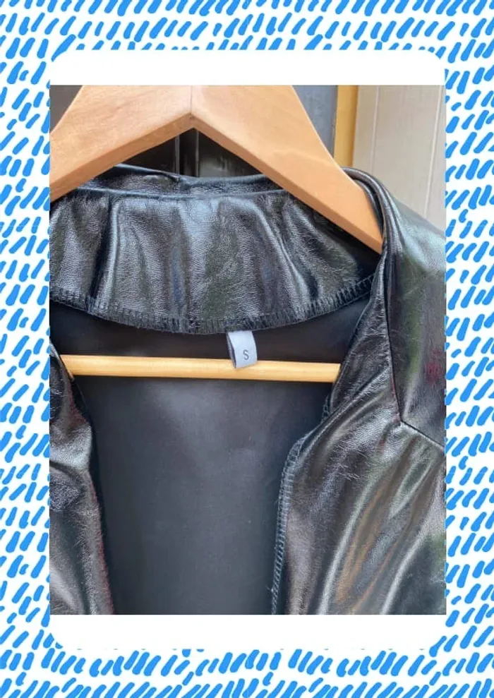 Veste courte S 36 noire brillante - photo numéro 2