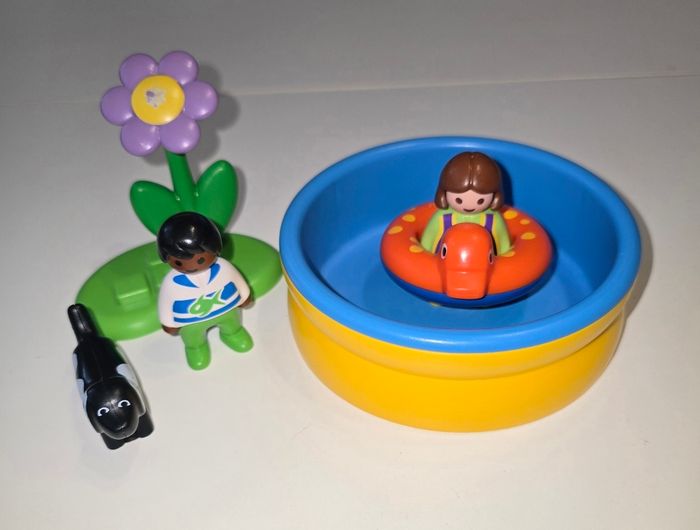 123 playmobil pataugeoire / piscine 6781 complète