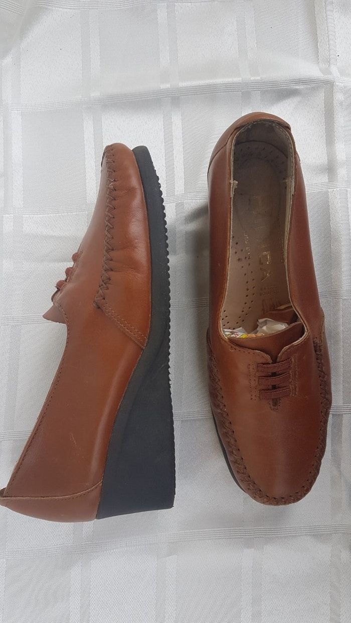 hirica chaussures 37 cuir confort marron