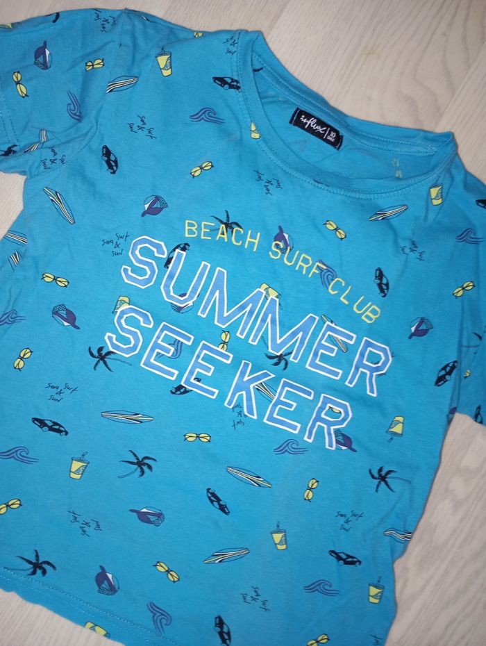 Tee-shirt turquoise à motifs estivaux Influx 
T. 10 ans - photo numéro 2