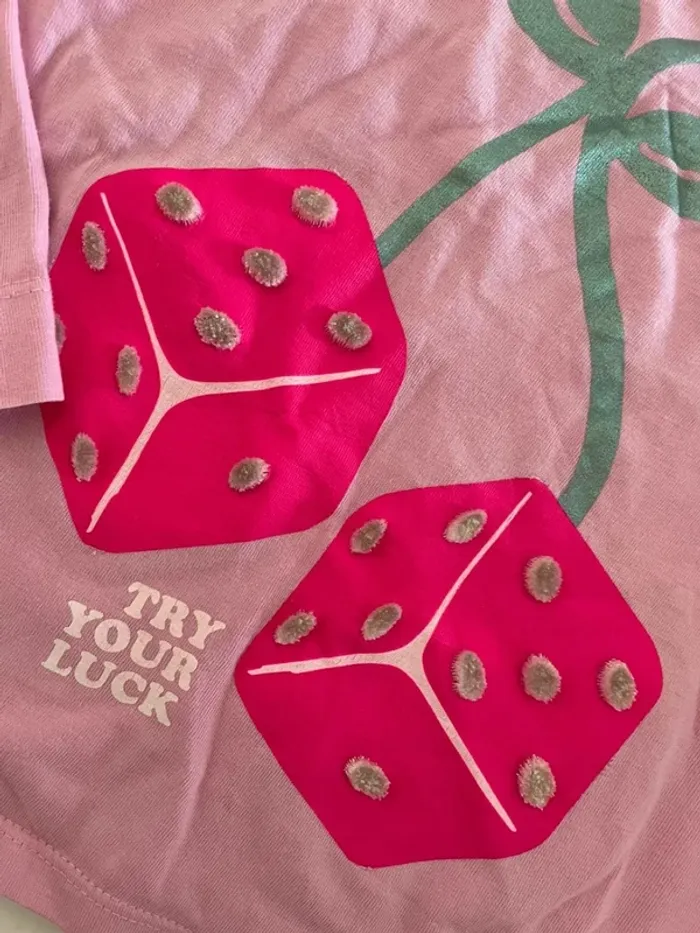 T-shirt rose dés billieblush 5 ans - photo numéro 3