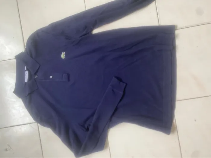 Polo manches longues Lacoste L Bleu marine - photo numéro 3