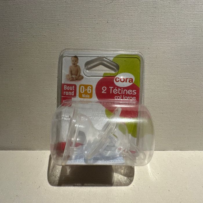 Cora tétine col large pour biberon  0-6 mois