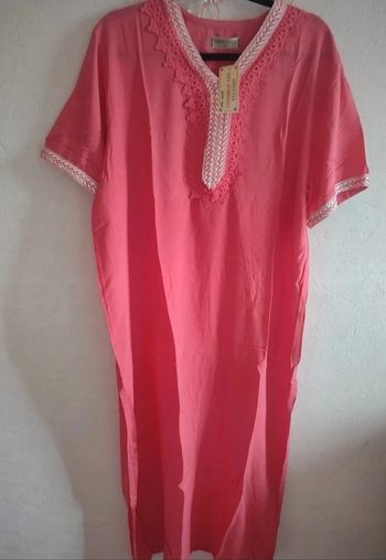Robe longue d'intérieur été  rose taille L