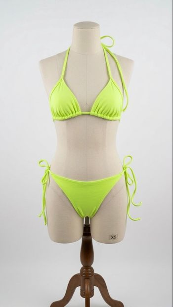 Maillot de bain 2 pièces triangle - Taille XS - Jaune Néon / Fluide